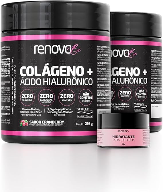 Kit 2 Colágenos Renova Be Verisol Com Ácido Hialurônico (2 Cranberry)